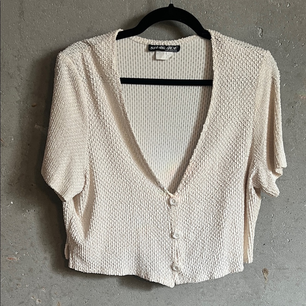 Vintage Cropped Button Up